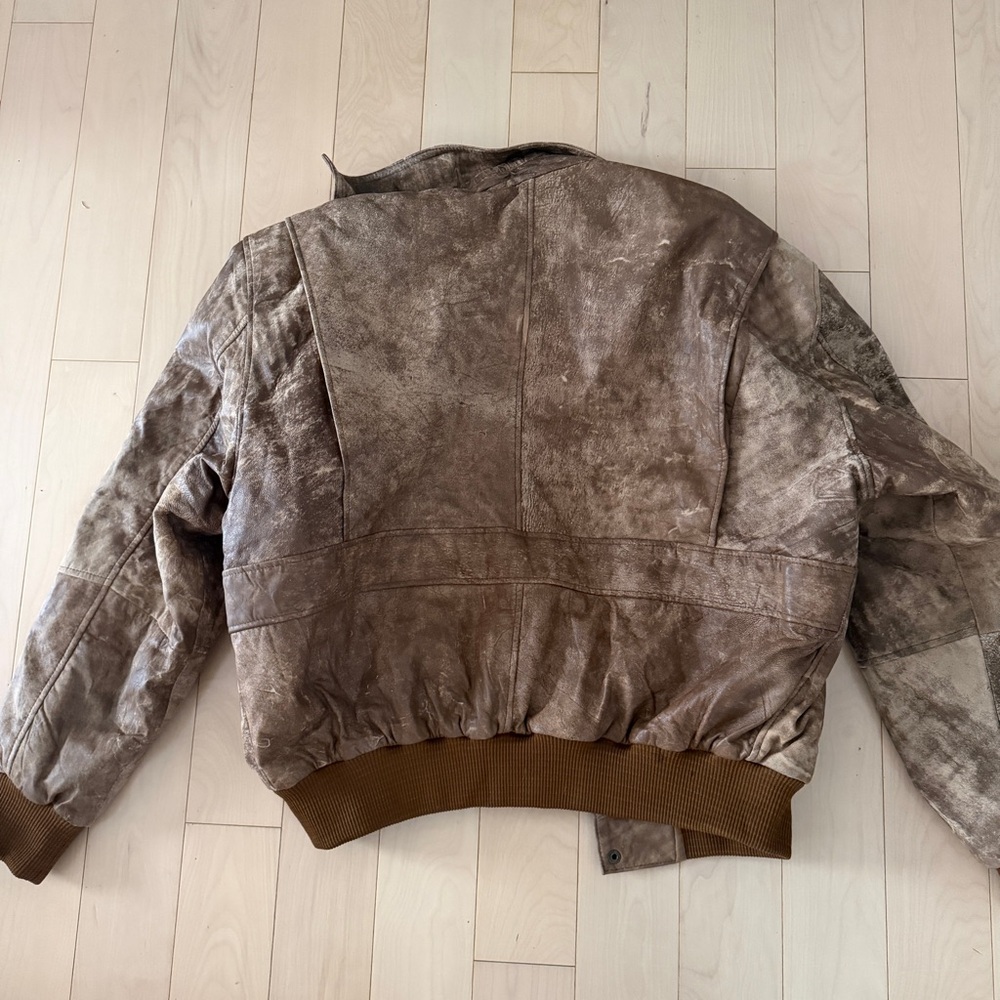 Vintage Superfortress B2 Leather Bomber Jacket Brown - Picture 4 of 5